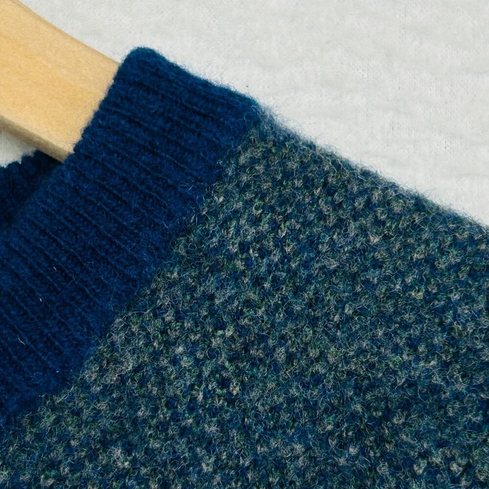 BRYANT OF SCOTLAND Sweater Mens M Lambswool Jumper Crewneck Pullover Blue VTG - Picture 4 of 13
